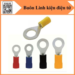 Đầu Cos khuyên tròn RV phủ nhựa các loại, cos tròn, cos chữ O, Đầu cos dây điện