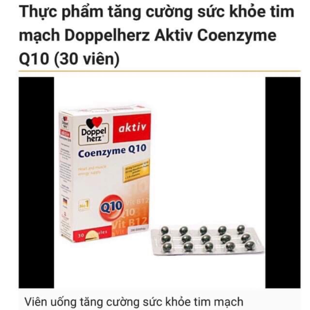 Viên uống hỗ trợ tim mạch Coenzyme Q10 (hàng chính hãng Đức)(cung cấp vtm và các dưỡng chất giúp cơ tim khỏe mạnh...)