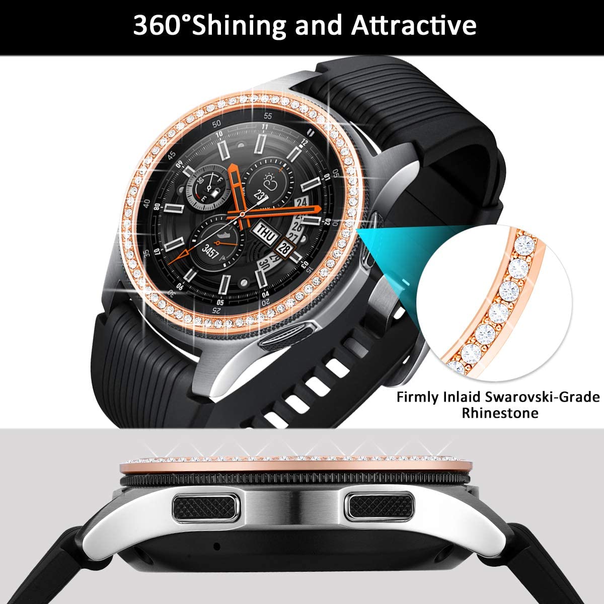 Ốp Viền Màn Hình Đồng Hồ Samsung Galaxy Watch 46mm Bezel / Gear S3 Frontier Classic 46mm