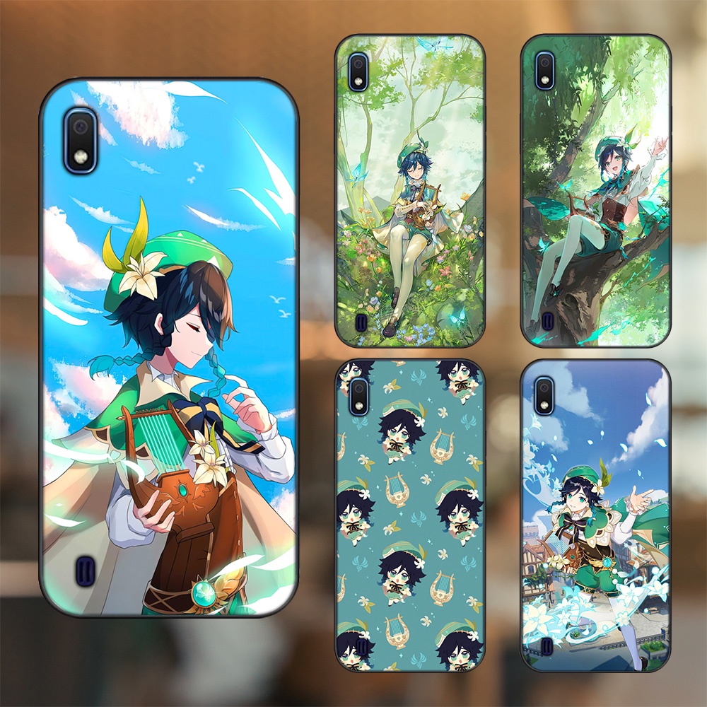 Ốp lưng Samsung A10 viền đen in hình Venti Genshin Impact