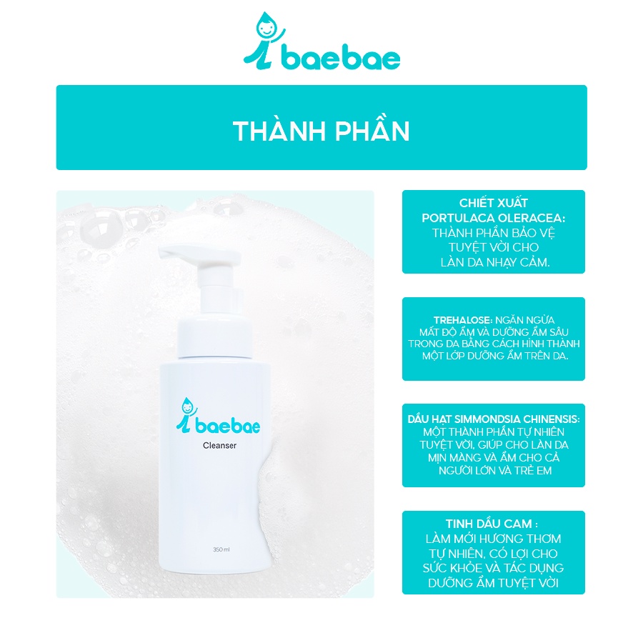 Sữa Rửa Mặt i baebae Cleanser 350ml