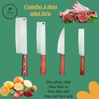 Bộ dao nhà bếp chất lượng 4 món A1 , Dao làm bếp Nhật Bản thép trắng không gỉ