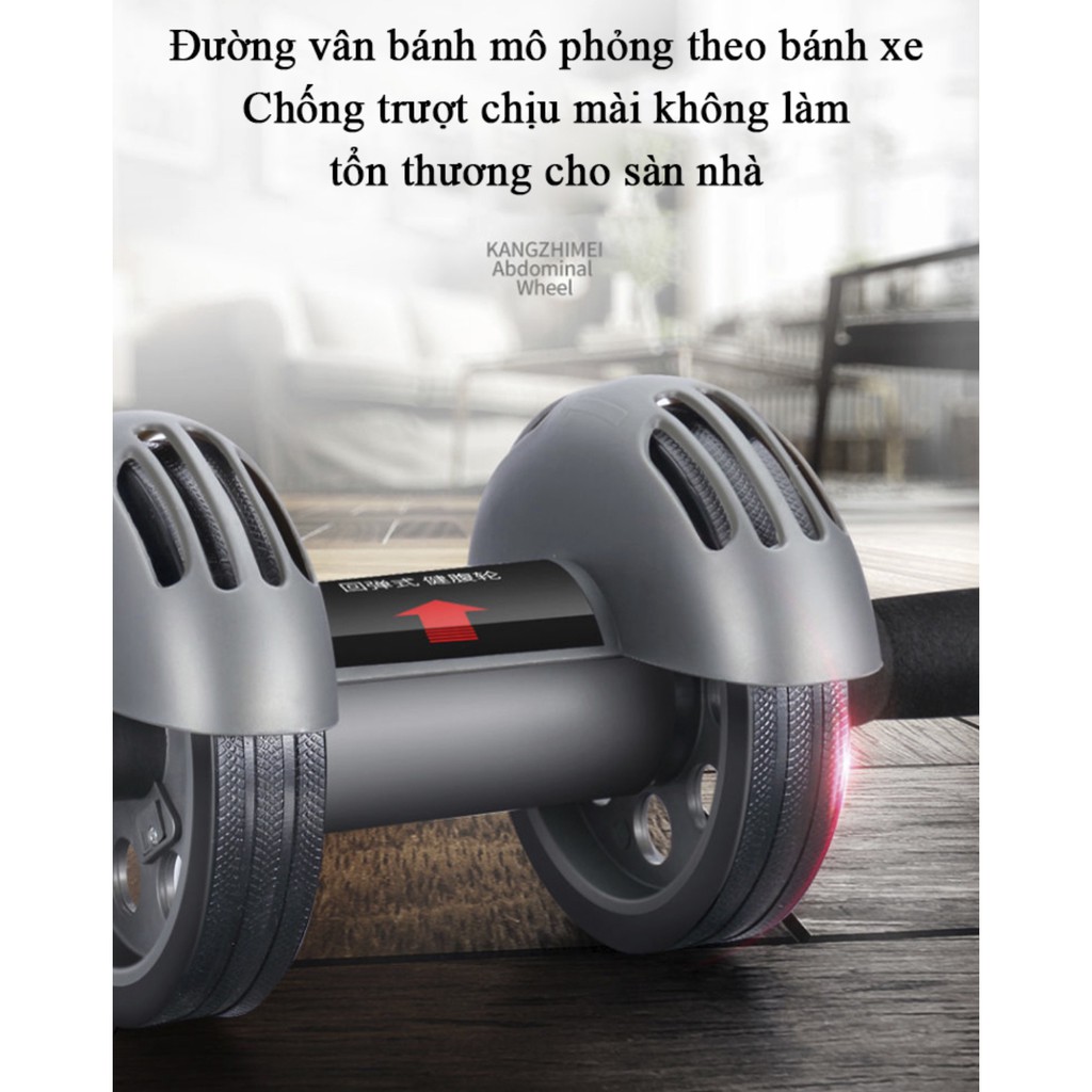 Con lăn đàn hồi tự động tập cơ bụng thon gọn săn chắc Abdominal Wheel