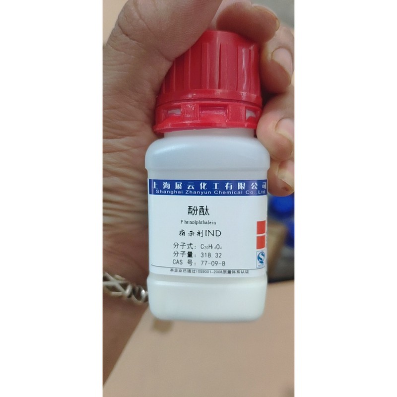 Hóa chất phenolphthalein lọ 25g phenol phthalein