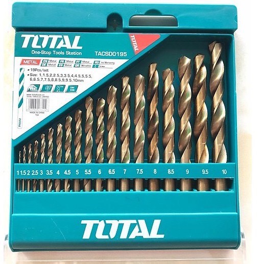 BỘ MŨI KHOAN KIM LOẠI TOTAL TACSD0195