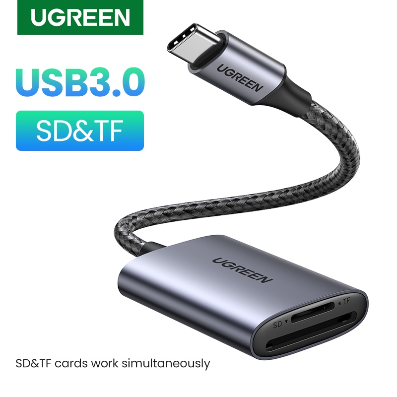 Đầu Đọc Thẻ Nhớ UGREEN Usb C 3.0 SD Micro SD TF Cho Laptop / PC / Điện Thoại Thông Minh
