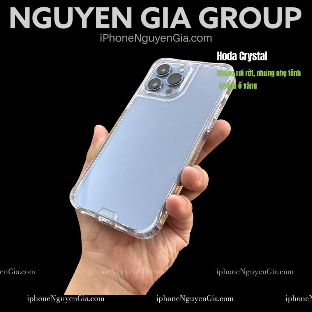ốp lưng chống shock Hoda crystal pro cao cấp cho ip 13/13 pro max tại nguyễn gia group: