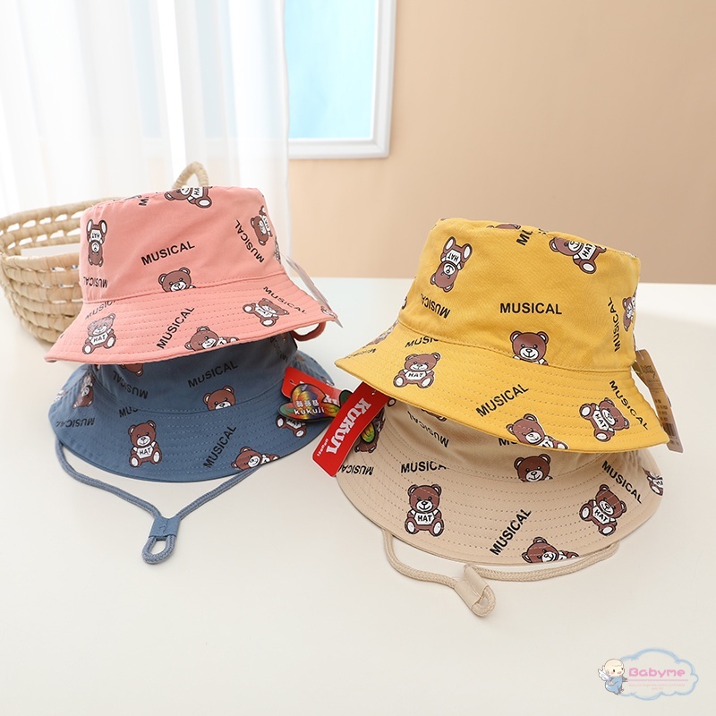 Mũ Bucket Thoáng Khí In Họa Tiết Hoạt Hình Thời Trang Mùa Hè Cho Bé
