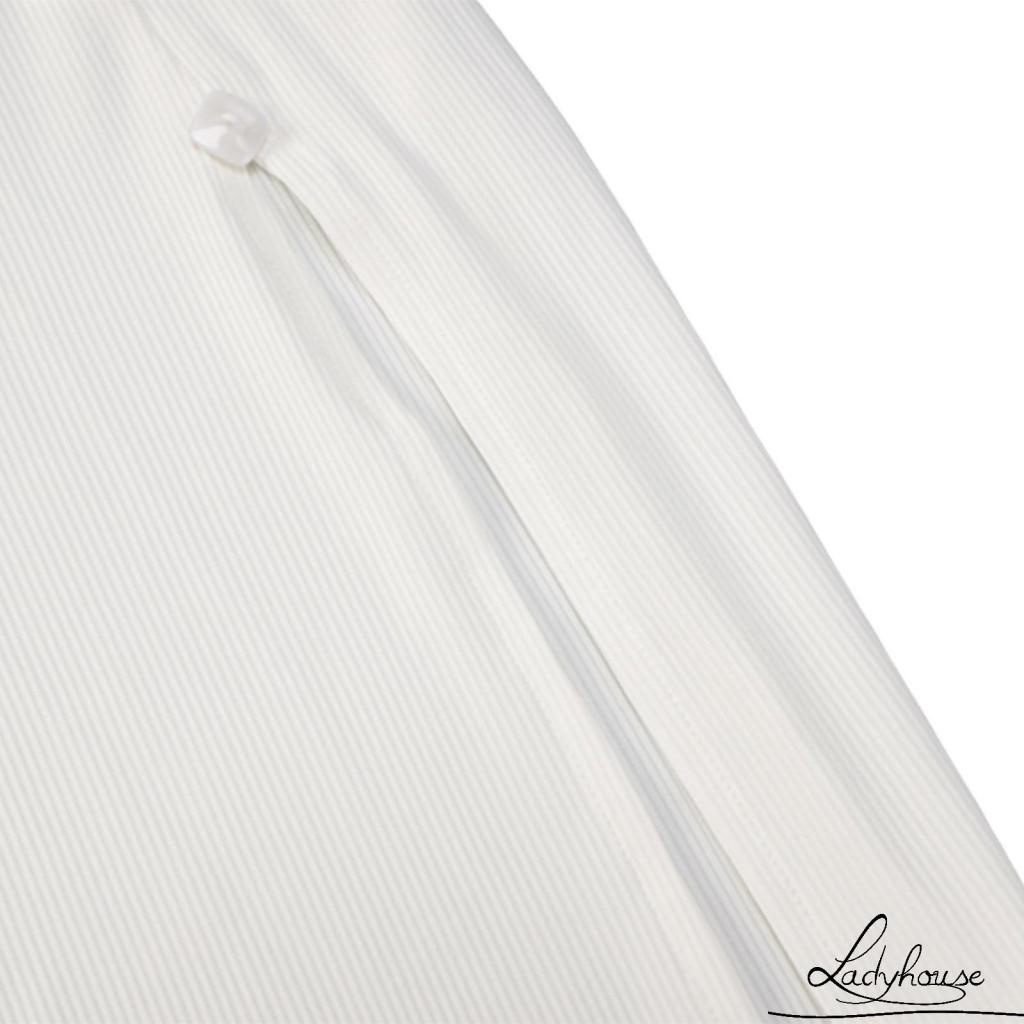 LD-Women´s Sexy Short Sleeve Dress, Ladies´ Shirt Collar Button Tight Skirt, Beveled Side Slit Dress