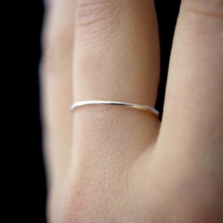 Nhẫn bạc TLEE nhẫn trơn basic cá tính đơn giản TLEE JEWELRY A0340
