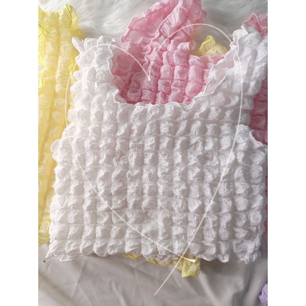 ÁO HAI DÂY NỮ BẢNG TO VẢI XỐP KIỂU CROPTOP ĐẸP FREE SIZE DƯỚI 52 KG BYNPCNGA