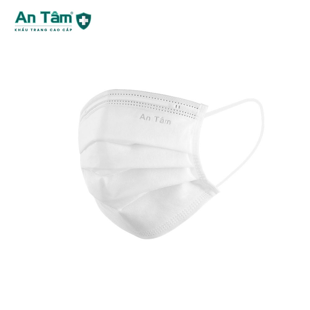 Combo 3 hộp khẩu trang y tế 4 lớp Giấy kháng khuẩn Chính Hãng AN TÂM - Hộp 50 cái