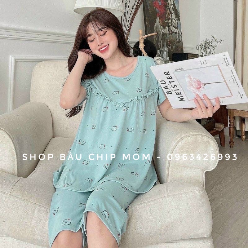 Bộ Bầu Cotton- Mặc Bầu &amp; Sau Sinh (ảnh thật)- hàng đẹp mềm B22