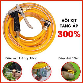 [ FREE SHIP ] Bộ dây và vòi xịt tăng áp lực nước 3 lần loại 10m và 15m