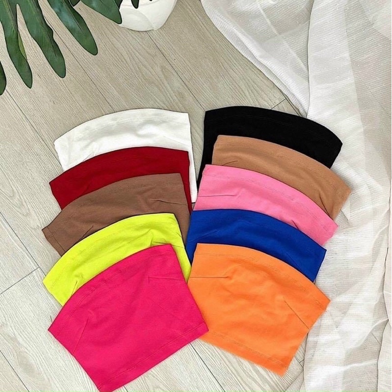 Áo ống quay nữa croptop chất thun borip co giãn ôm body sexy nhiều màu