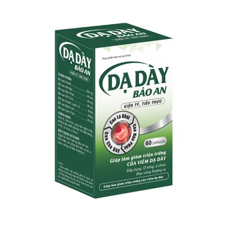 DẠ DÀY BẢO AN - Hỗ trợ giảm viêm loét dạ dày, tá tràng, trào ngược dạ dày, thực quản với biểu hiện đầy hơi, khó tiêu,...