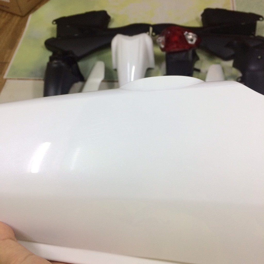 Dàn áo xe Wave alpha 100 MÀU TRẮNG /Wave rs đời 2006 đến 2016 -nhựa nguyên sinh loại 1