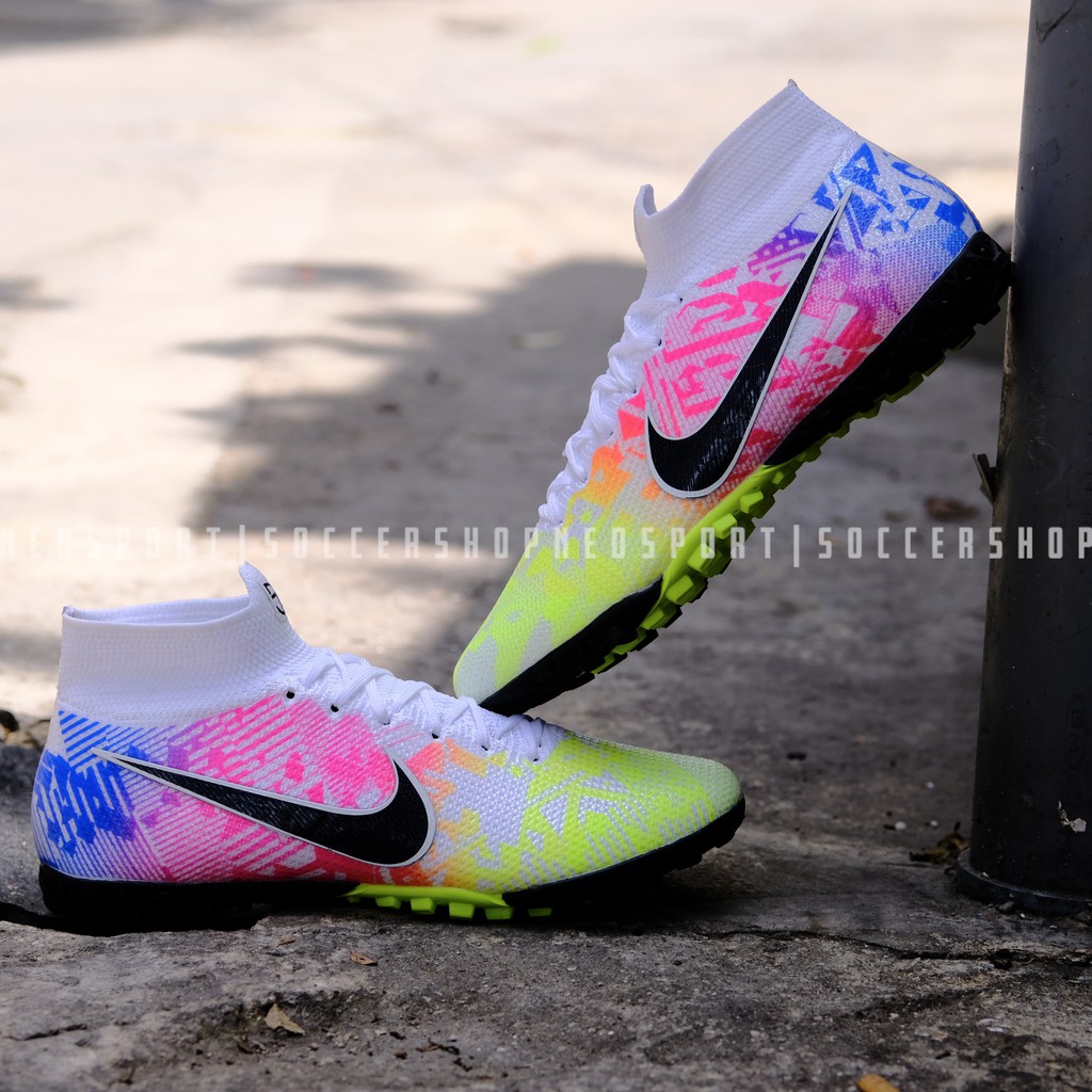 Giày Bóng Đá Cỏ Nhân Tạo Mercurial Vapor 13 Neymar Cổ Cao 7 Màu TF, Sân Phủi, Đế TF, Sân 5, Sân 7, Giày Đá Banh