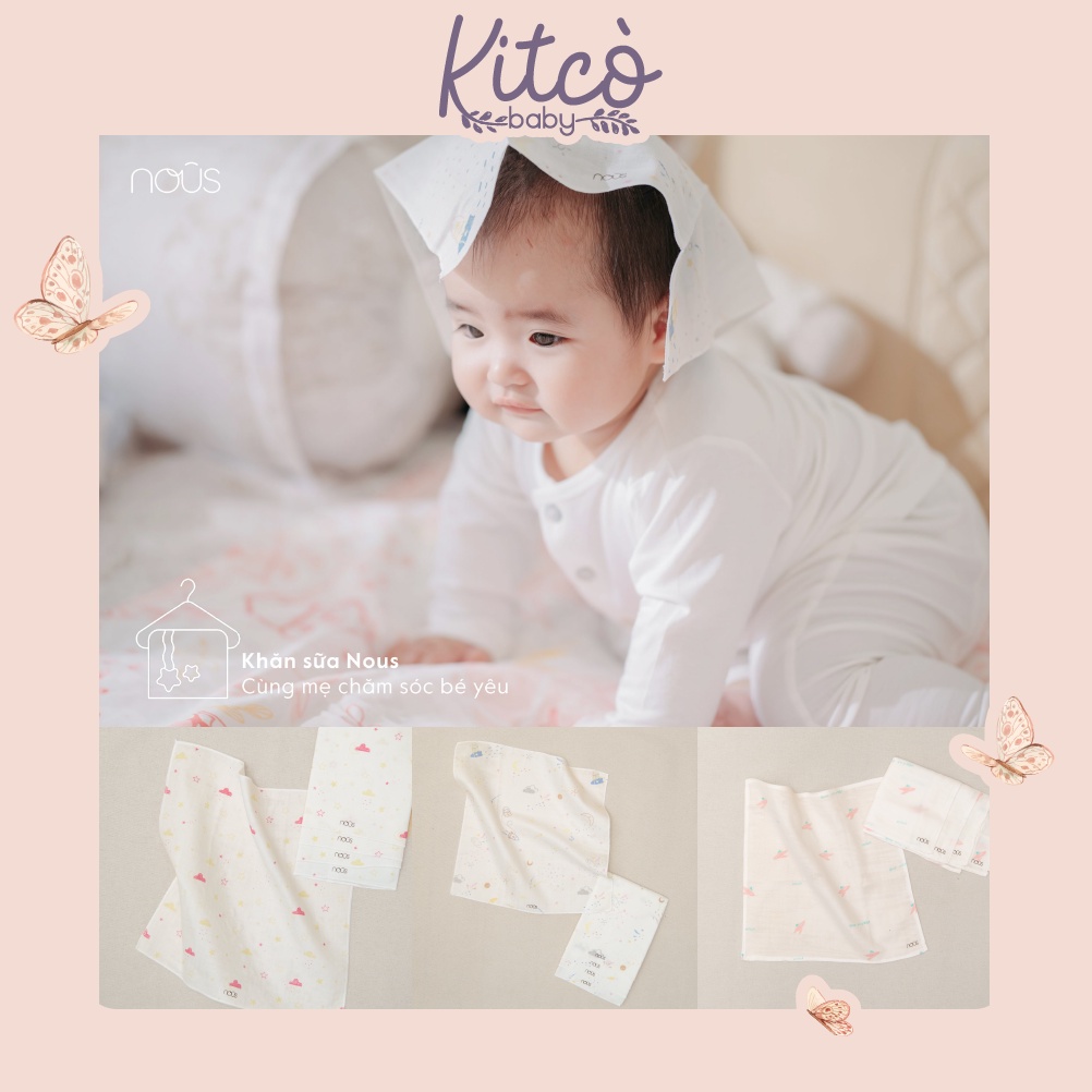 NOUS Set 5 khăn sữa 30x30cm