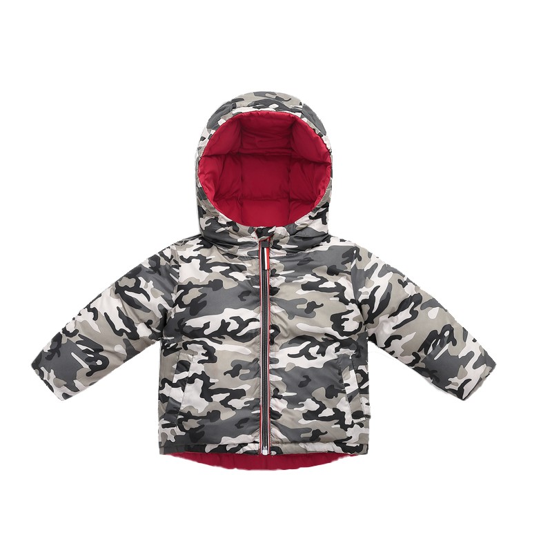 Áo khoác hoodie đệm cotton có hai mặt thời trang mùa đông cho bé