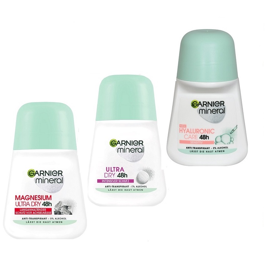 Lăn Khử Mùi Garnier Mineral Pháp Không Cồn Ngăn Mồ Hôi Hiệu Quả