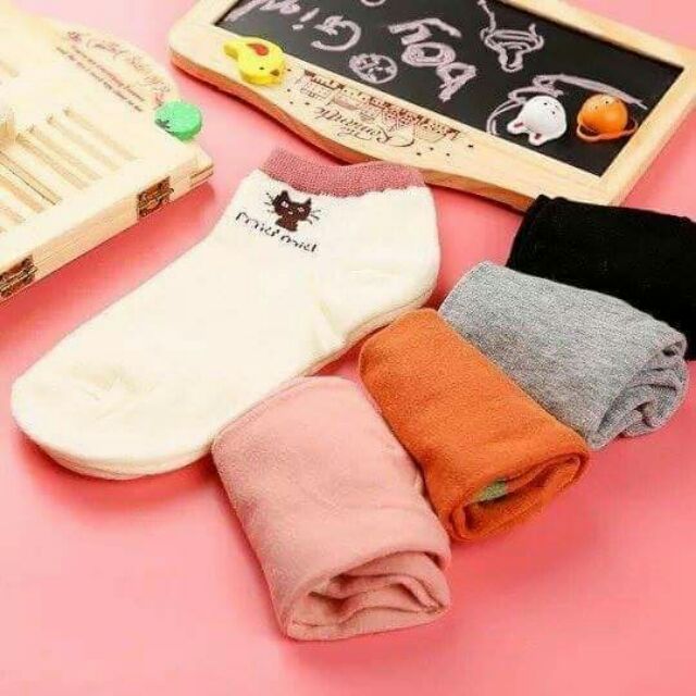 Tất nữ cổ cao hình mèo cute