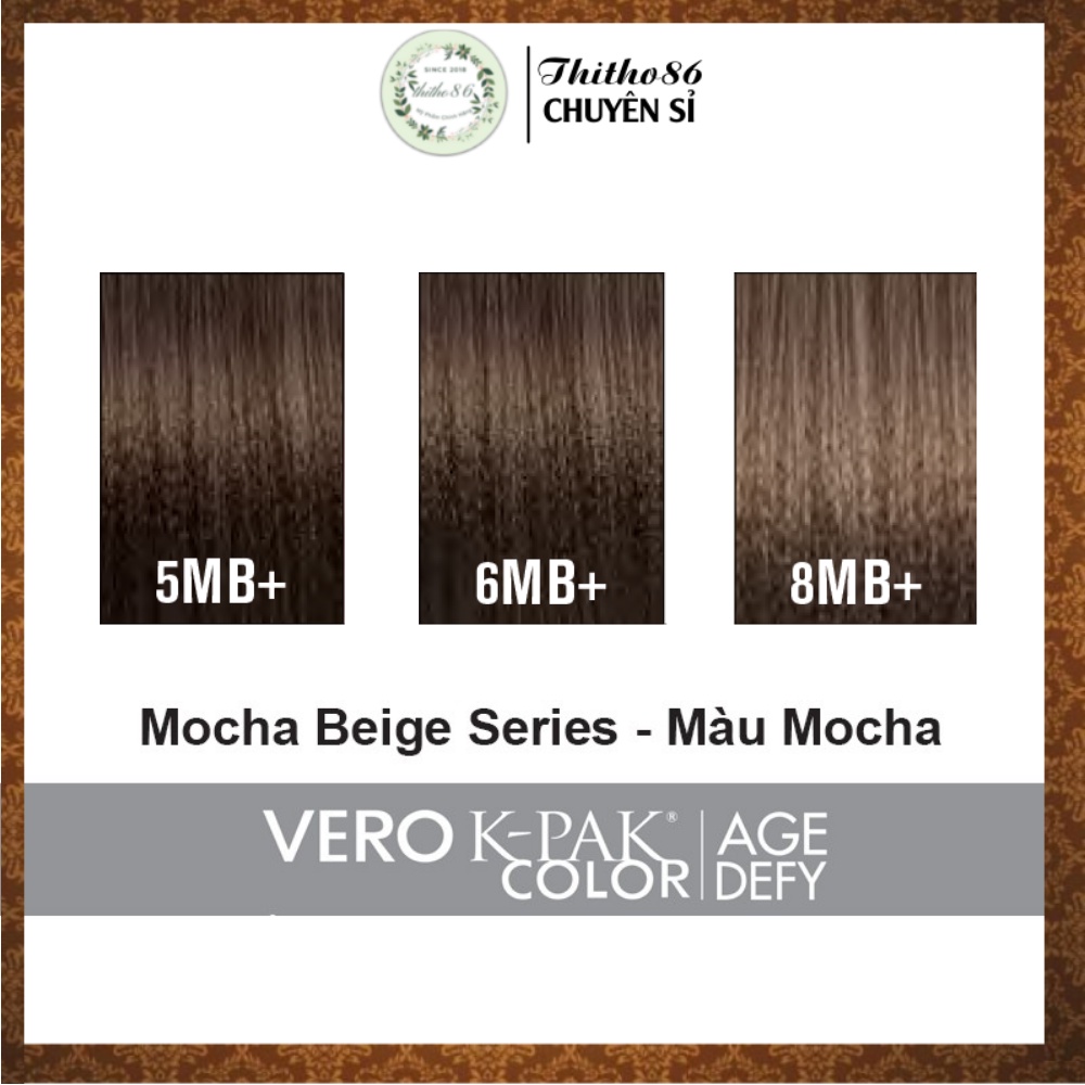 Mocha Beige Series MB - Màu nhuộm phủ bạc thời trang JOICO Vero K-Pak Color Age Defy (Tông màu nâu Sô cô la )