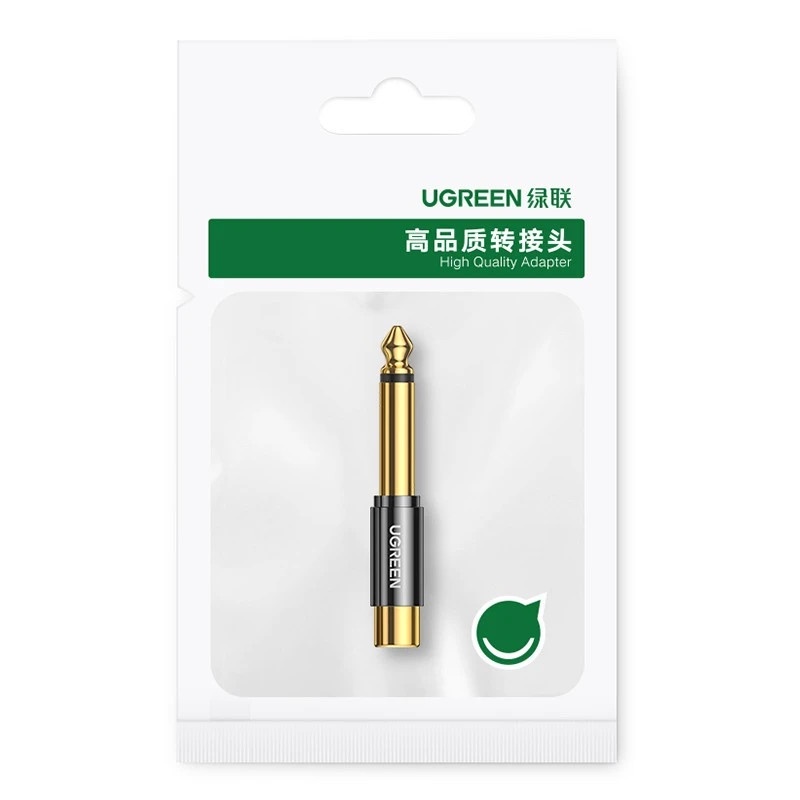 Đầu chuyển 6.5mm ra RCA Mono Ugreen 80731 âm thanh Audio Cao cấp Chính Hãng AV169