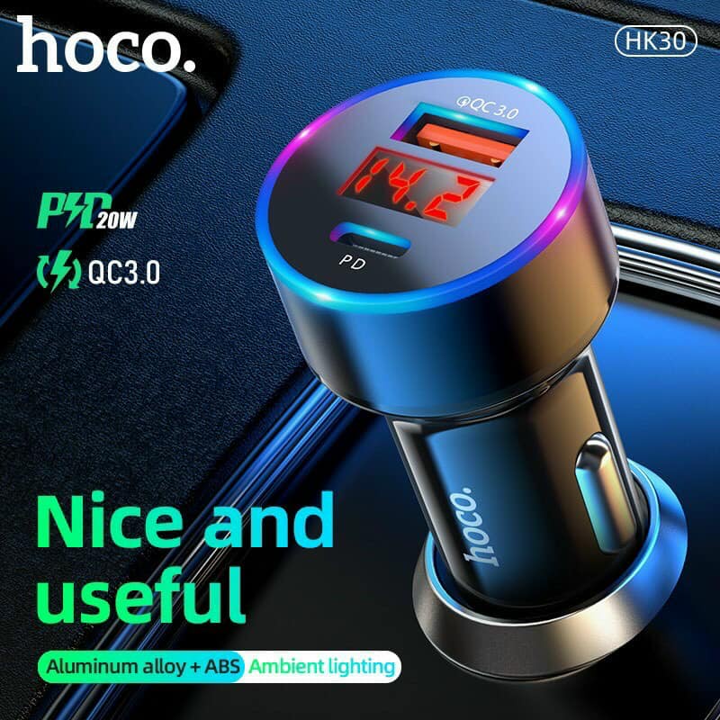 TẨU SẠC XE HƠI HOCO HK30