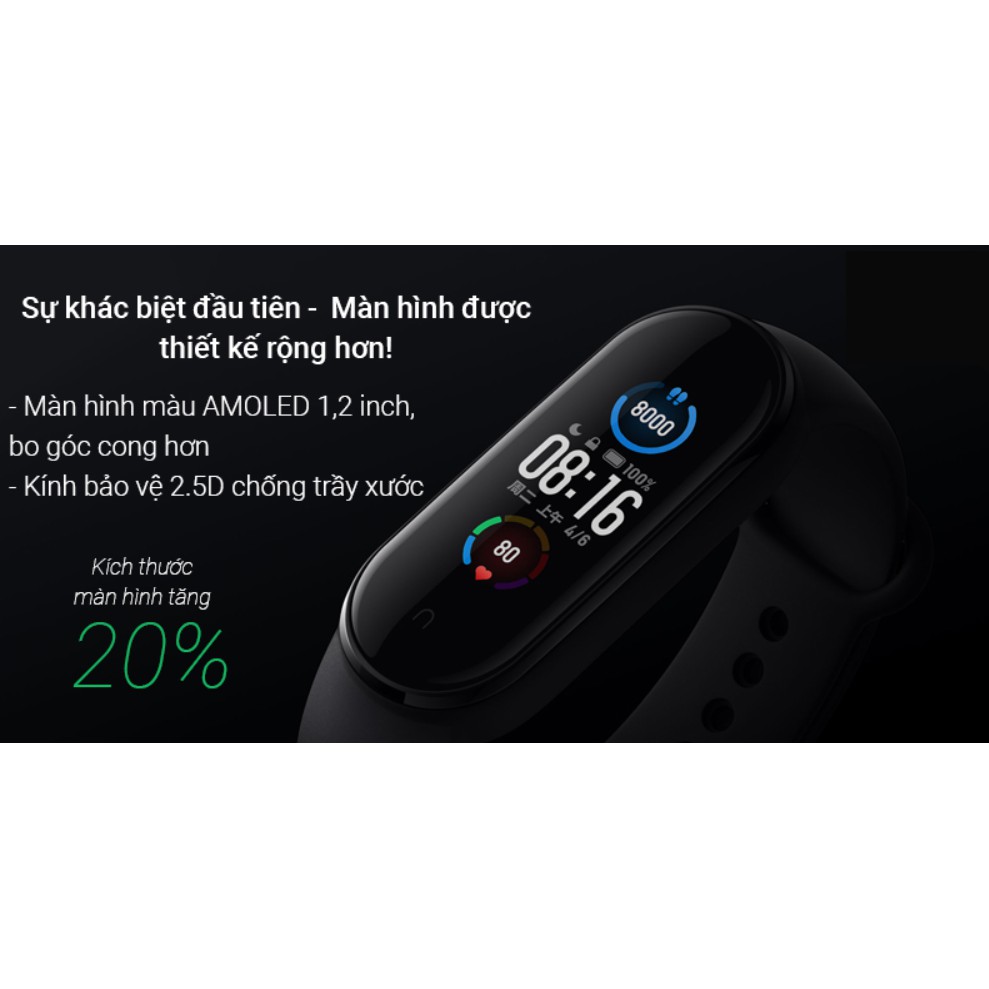 Đồng hồ thông minh XIAOMI Mi band 5 -BH 1 năm