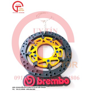 MÓC KHÓA MÔ HINH THẮNG DỈA BREMBO ĐEN VÀNG
