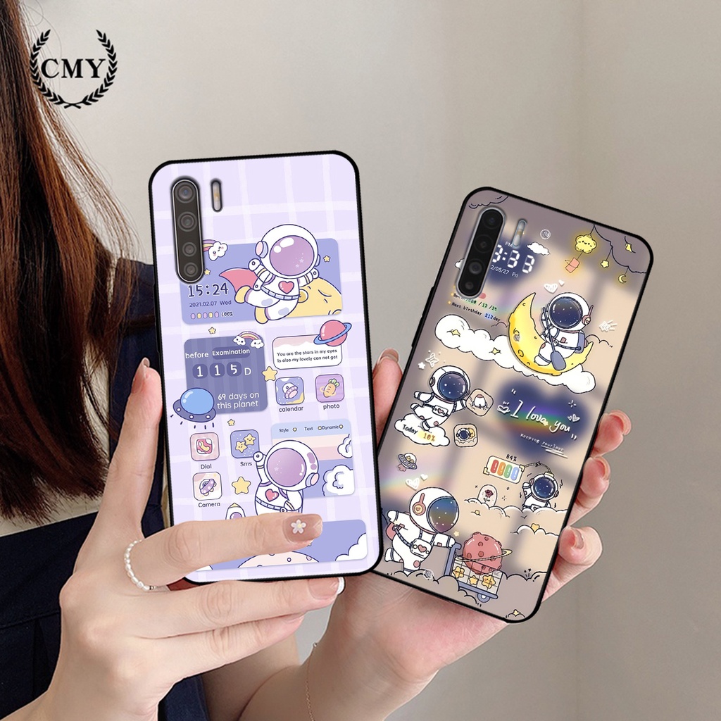 Ốp lưng Oppo A91 - Oppo Reno 3 - Reno3 Pro hình gấu, vũ trụ ngân hà chibi. ốp chống sốc bền đẹp