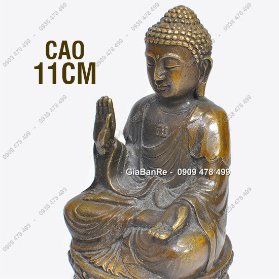 Tượng Đồng Đúc Giả Cổ Phật Thích Ca Tiếp Dẫn – Cao 11cm -  6939