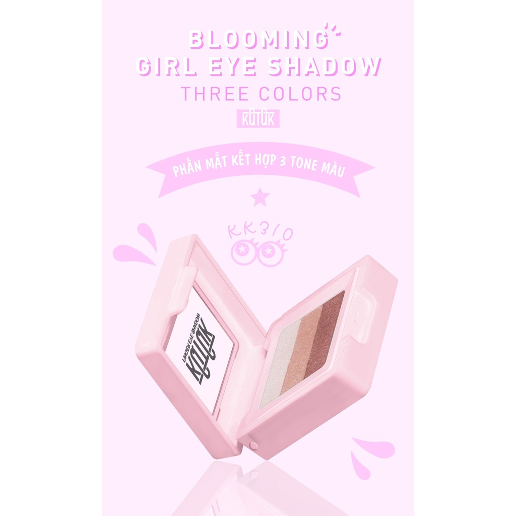 Phấn mắt kết hợp 3 tone màu KQTQK Blooming Girl | BigBuy360 - bigbuy360.vn