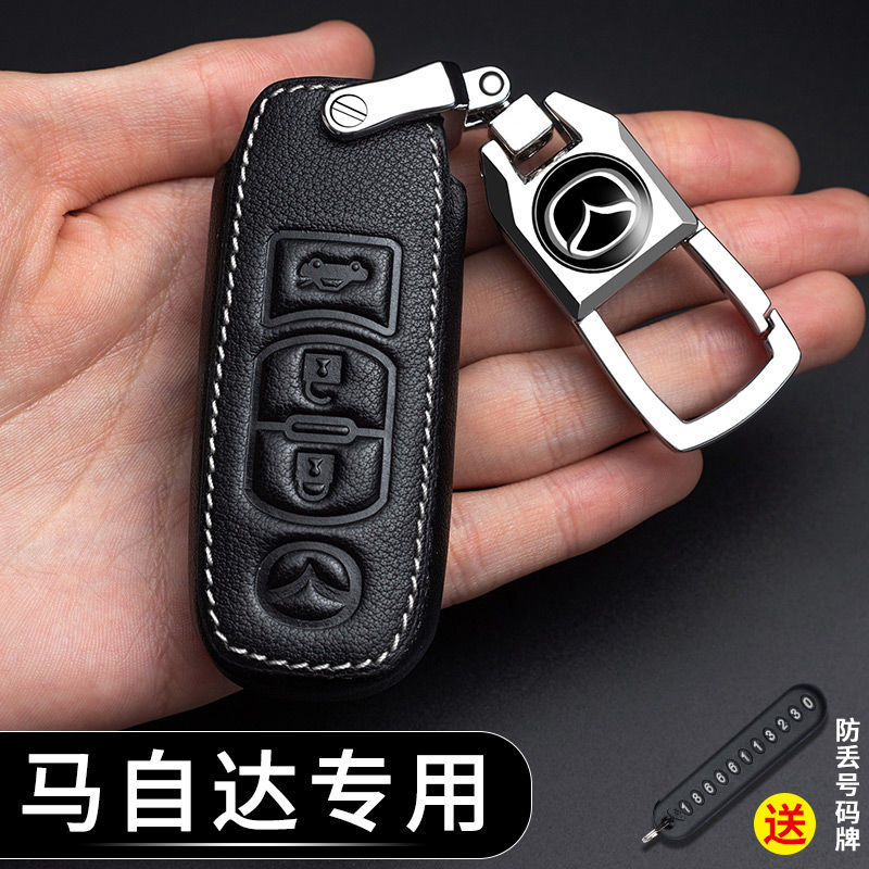 Vỏ Bọc Chìa Khóa Điều Khiển Bằng Da Cho Mazda Cx-30 Cx-8 Mazda3 Cx-3 Cx-9 Mazda6 Cx-5 Mazda2