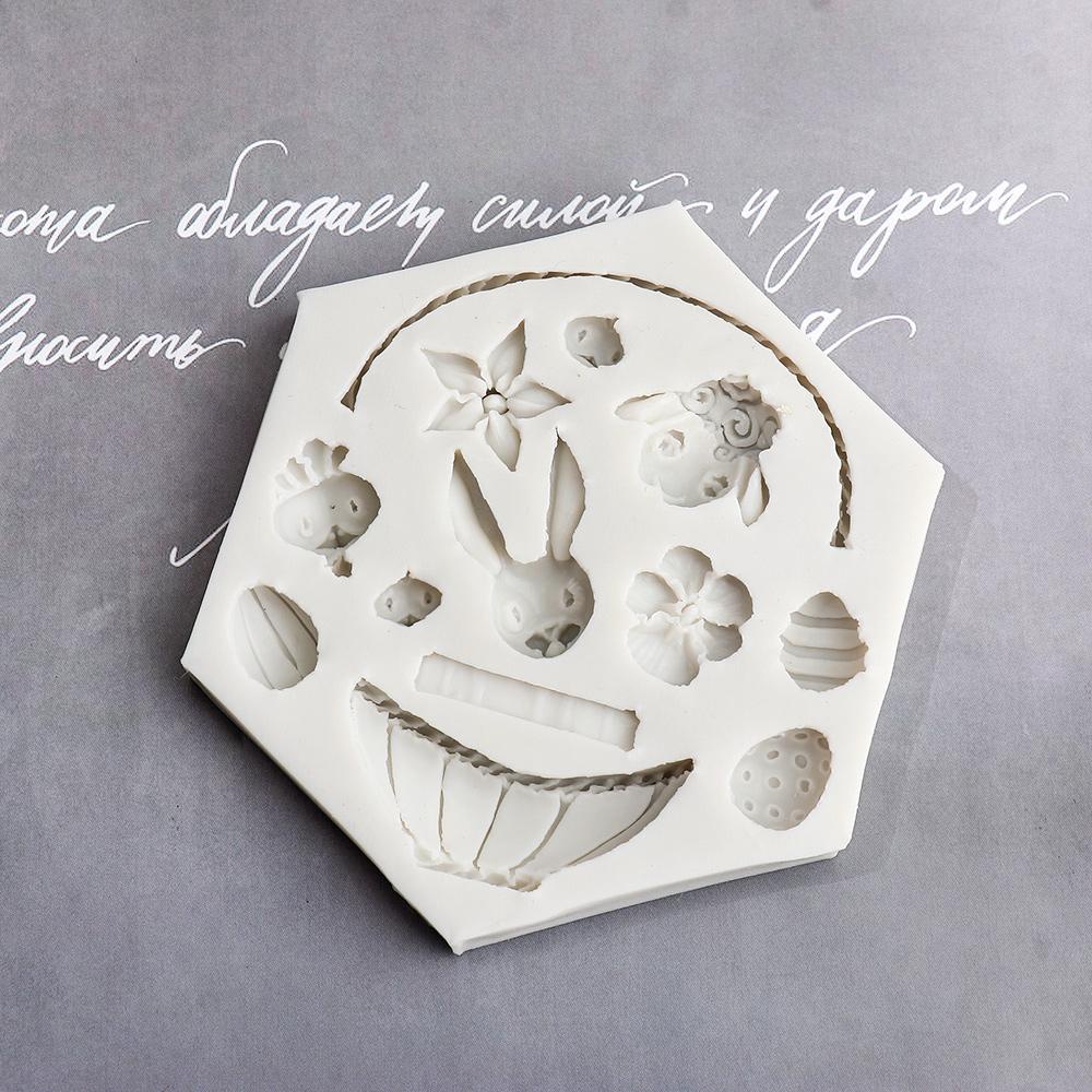 LAKAMIER Khuôn Silicone Làm Bánh Thủ Công Hình Thỏ Phục Sinh