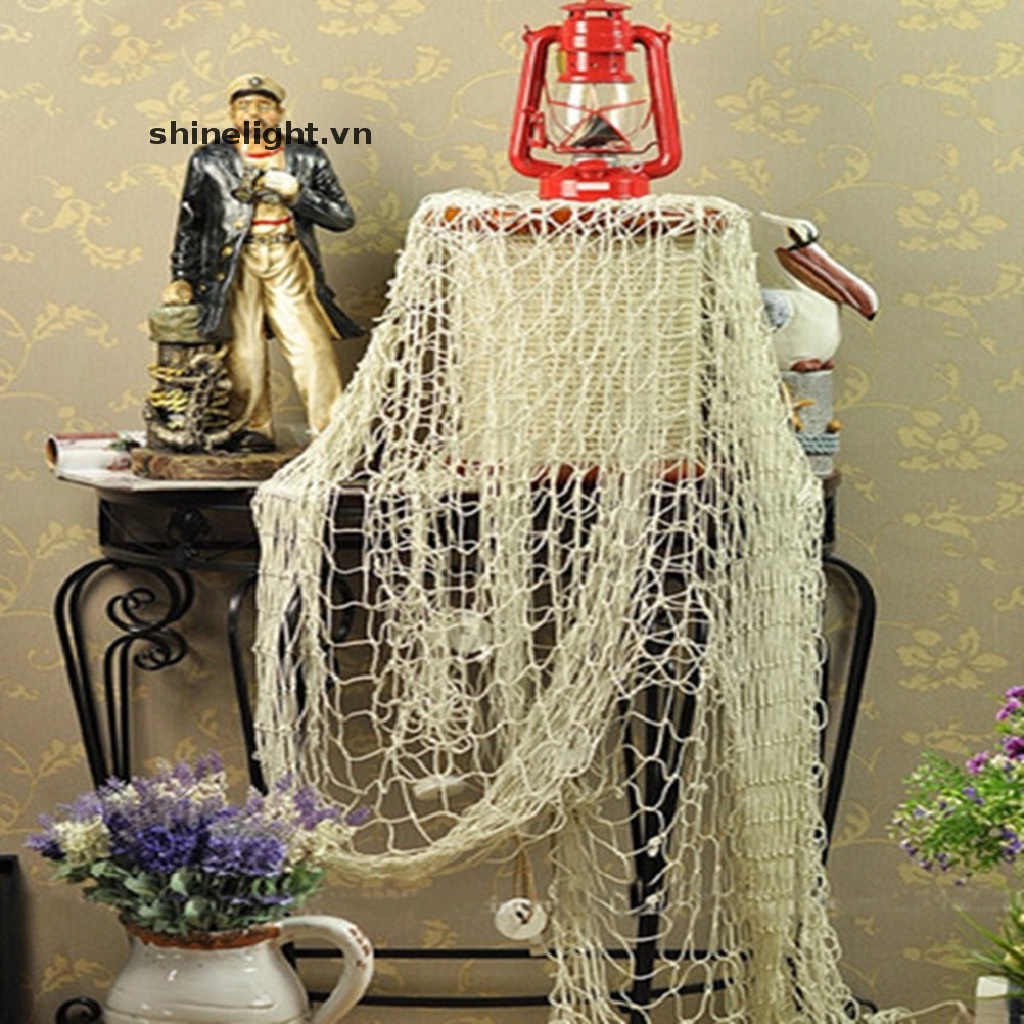 [shinelight] Lưới Đánh Bắt Cá Trang Trí Tường Vỏ Sò Biển [VN]