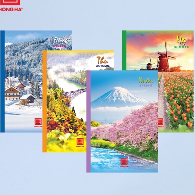 Vở kẻ ngang Hồng Hà 4 mùa 120 trang