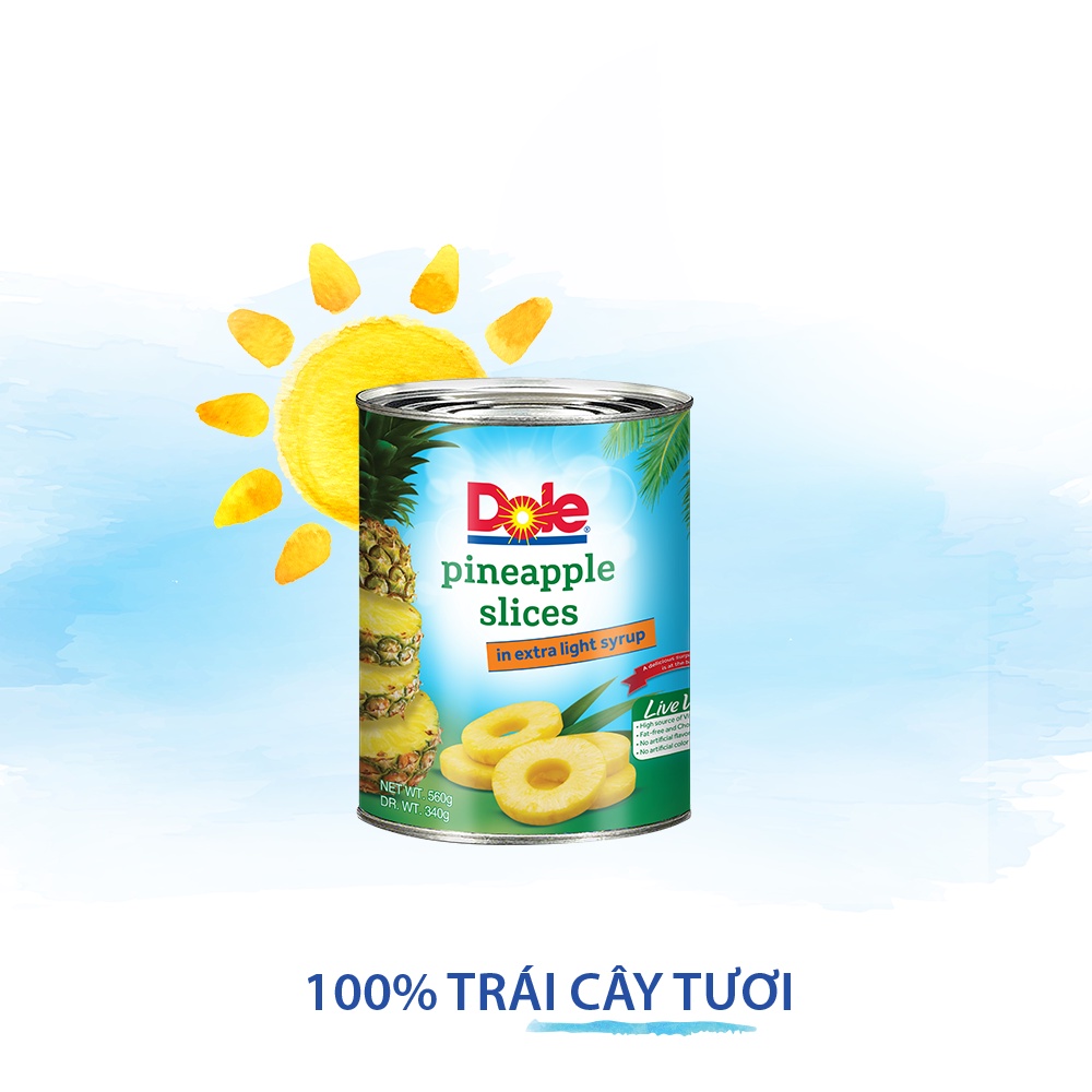 Dứa Tươi Nguyên Lát Dole (560g)