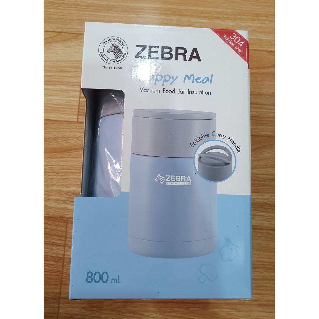 Xách Cơm Giữ Nhiệt Zebra 0.8 Lít - BPA FREE - 152408