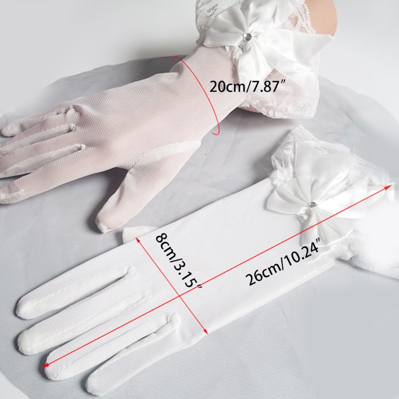 Găng tay vải tuyn ngắn kkvision với găng tay cô dâu tuyệt đối chiều dài cổ tay cho opera prom