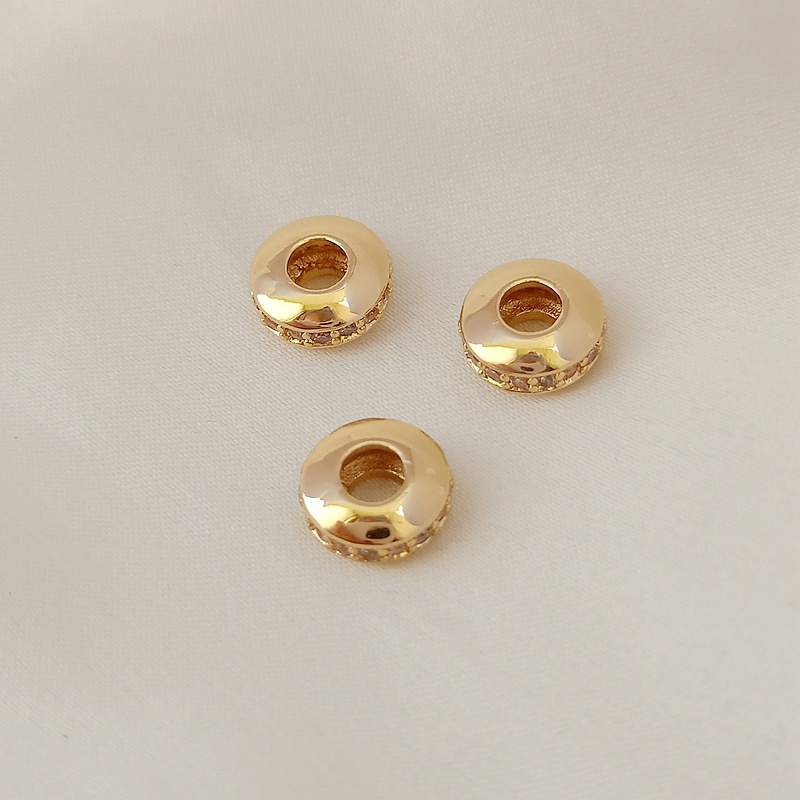 Hạt Đá Zircon 14K 8 * 4mm Nhiều Màu Sắc Có Lỗ Xỏ Dùng Làm Trang Sức DIY