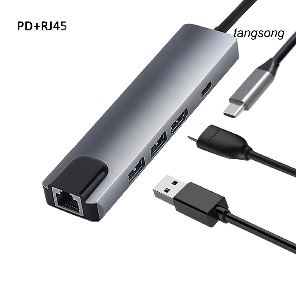 Bộ Chuyển Đổi Ts-5 Trong 1 Type-C Sang Usb3.0 Pd