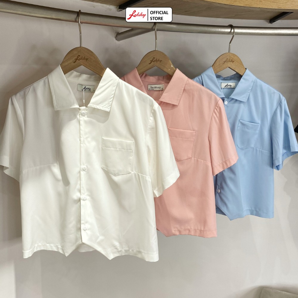 Áo Sơ Mi Nữ Seon Dáng Lửng Cổ Bẻ Ngắn Tay Nhiều Màu REDSHOP | BigBuy360 - bigbuy360.vn