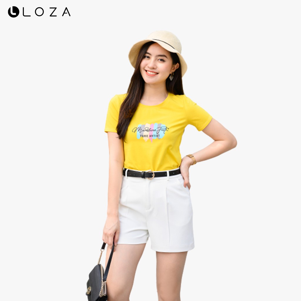 Áo phông in chữ Madeleine Faith-LOZA PT02106