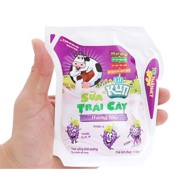 Sữa Kun Lif túi 110ml các vị