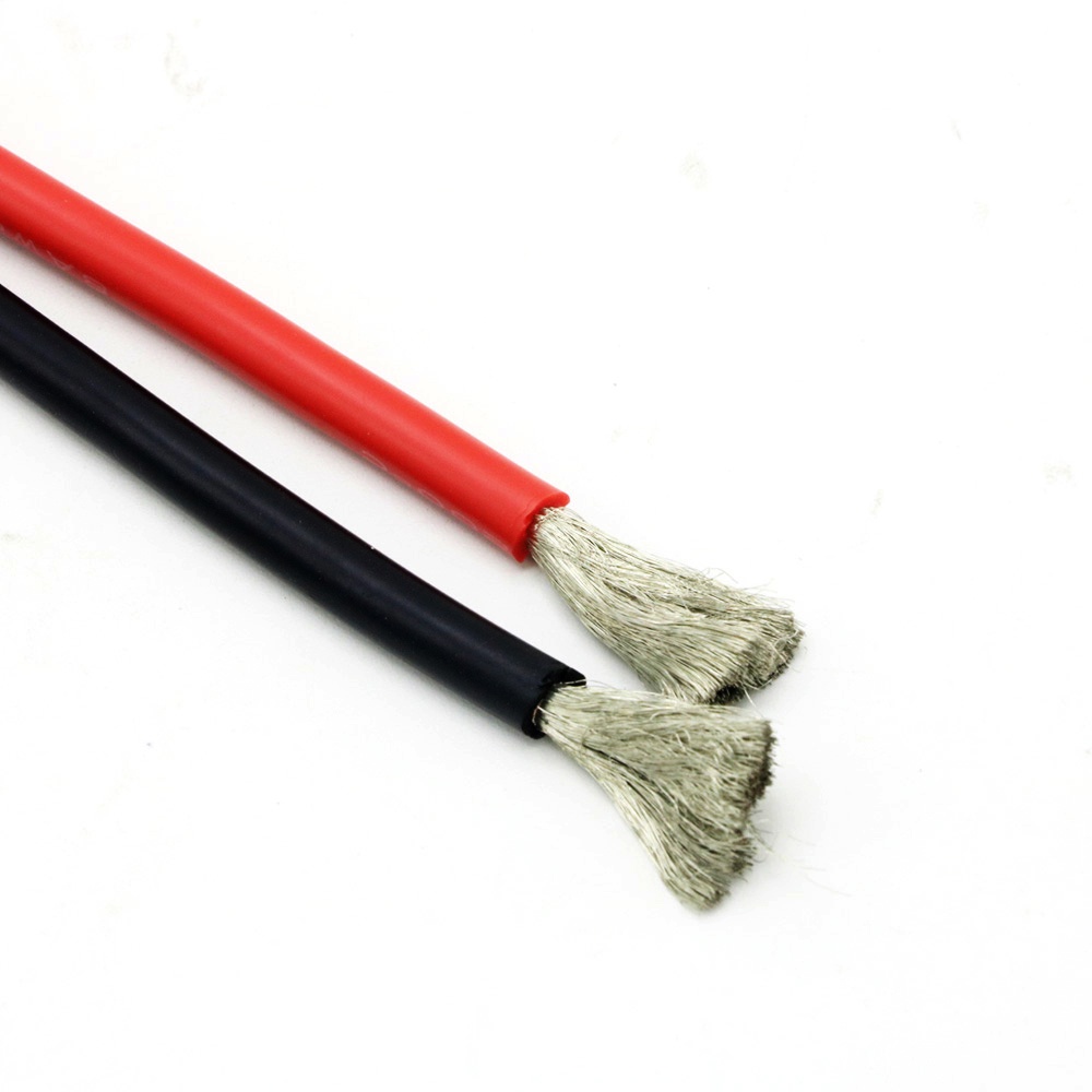 Cuộn Dây Silicon Mềm Chịu Nhiệt Dài 2M 8 10 12 14 16 18 20 22AWG Dài 1M Màu Đỏ Đen + 1 Mét