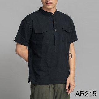 Áo Vải Đũi (Linen) cộc tay cổ tàu nam 2 túi ngực Thời Trang Cao Cấp