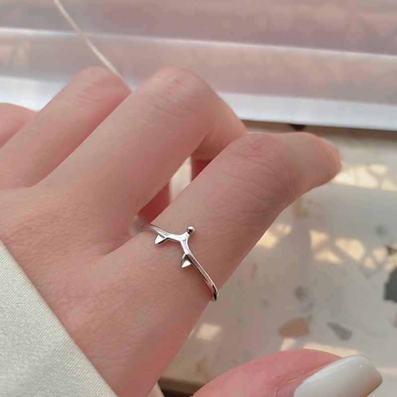 Nhẫn cáo nhỏ sáng tạo và đáng yêu, nhẫn có thể điều chỉnh mở thời trang, nhẫn nữ đơn giản, nhẫn ngón trỏ Hàn Quốc