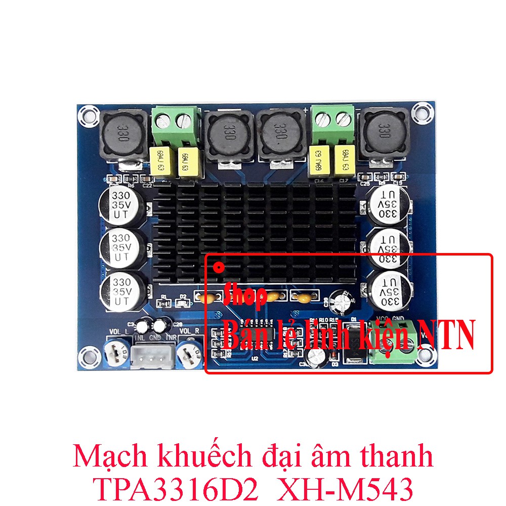 Bo mạch Ampli TPA3116D2 khuếch đại âm thanh kỹ thuật số Class D 120W+120W chất lượng cao